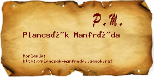 Plancsák Manfréda névjegykártya